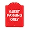 Signmission Designer Series Guest Parking Only, Red & White Heavy-Gauge Aluminum Sign, 24" x 18", RW-1824-9836 A-DES-RW-1824-9836 - alternate 1